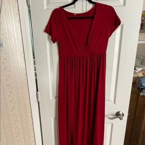 Floor length maternity gown